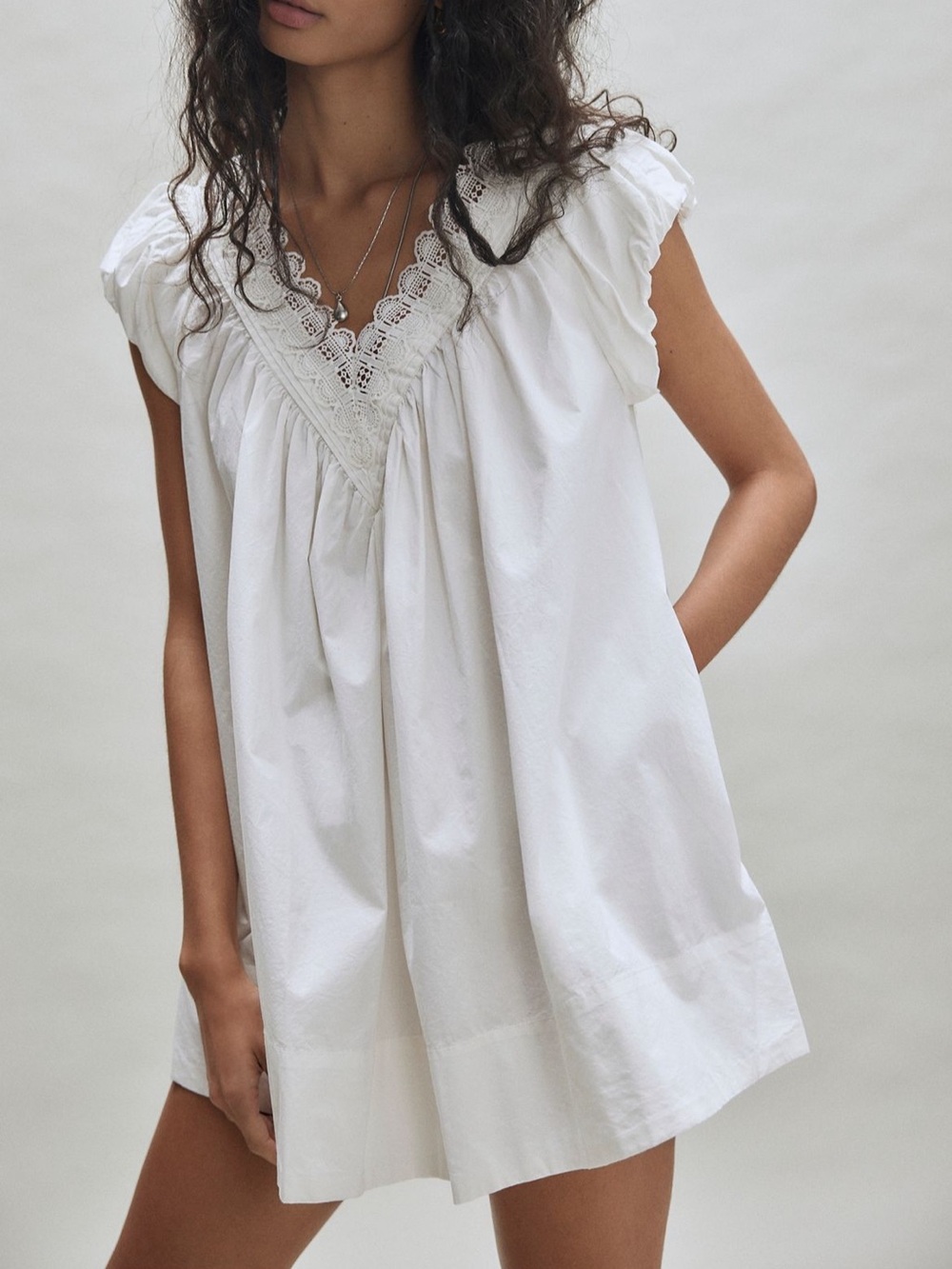 Free People Sundazed Mini Dress- size Large - Picture 2 of 9